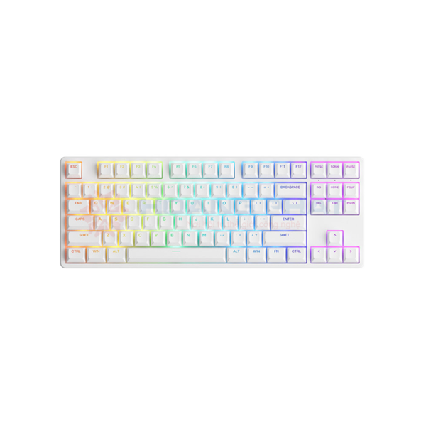 Bàn phím cơ AKKO 5087 RGB ASA - White (AKKO CS switch - Jelly Pink)