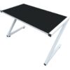 Bàn Game Z-Desk Trắng 1,2m (Khung kim loại, mặt kính cường lực 8mm)