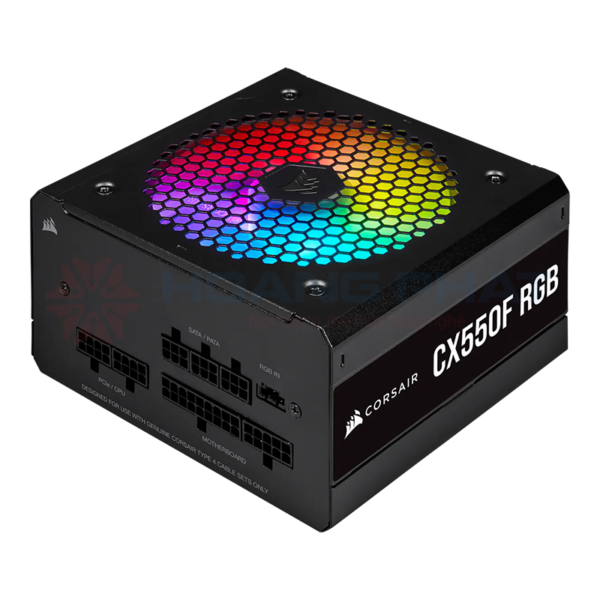 Nguồn Corsair CX550F 550W RGB Black 80 Plus Bronze - Full Modul (CP-9020216-NA)