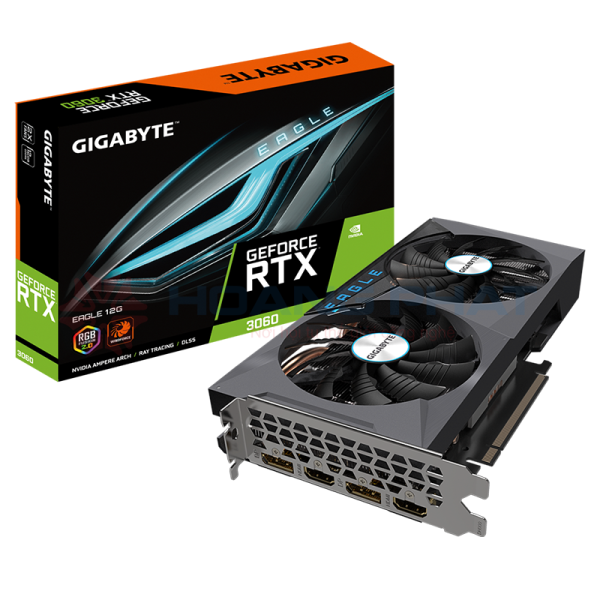 Card màn hình Gigabyte GeForce RTX 3060 EAGLE 12G (rev. 2.0) (GV-N3060EAGLE-12GD)