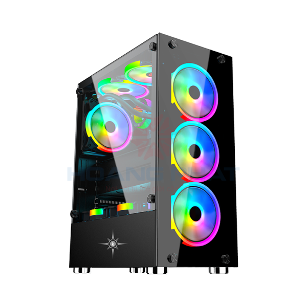 Vỏ Case Kenoo ESPORT K300-3F Black (kèm 3 fan)