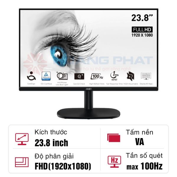 Màn hình MSI PRO MP245V 23.8-inch VA 100Hz