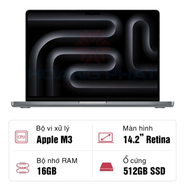 Macbook Pro 14 M3 (8C CPU - 10C GPU - 16GB - 512GB) XÁM (SPACE GRAY) Z1C80005F