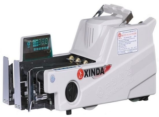 Máy đếm tiền, kiểm tra tiền giả Xinda super BC-35 (Dạng băng tải, màu xám)