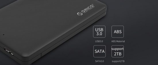 SSD/HDD Box - Hộp đựng ổ cứng 2.5" SSD/HDD	 - 2577U3 - BK