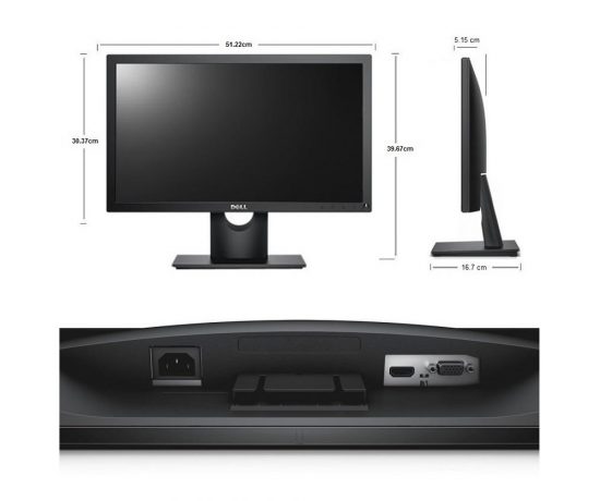 Màn Hình Phẳng DELL 21.5 E2216H (FHD/DSUB/DP/BLACK)