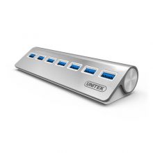 Bộ chia Hub USB 7 Port 3.0 Unitek Y3187 Aluminium ( vỏ nhôm/có cấp nguồn)