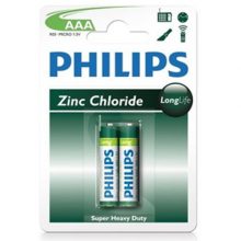 Pin không sạc Philips Carbon 3A 1.5V (R03L2B/97) -2 viên