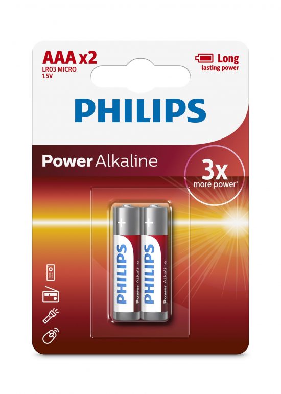 Pin không sạc Philips Alkaline 3A 1.5V (LR03P2B/97) - 2 viên