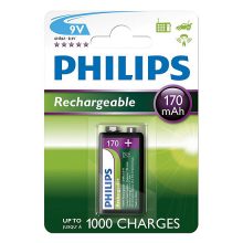 Pin sạc Philips Rechargeable 1A/170mAh NiMH (9VB1A17/10)