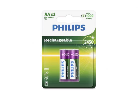 Pin sạc Philips Rechargeable 2A/2450mAh NiMH (R6B2A245/97) - 2 viên