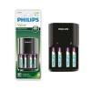Bộ sạc pin 2A/3A Philips 200mAh + 4 viên pin sạc 800 (SCB1450NB/12)