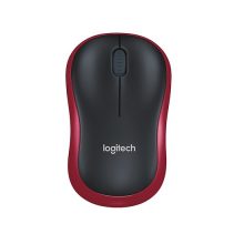Chuột máy tính không dây Logitech M185 màu đen viền đỏ