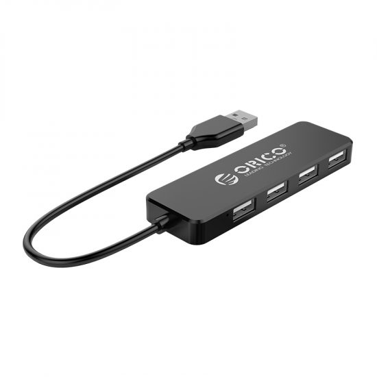 Bộ chia USB HUB Orico FL01-BK (4 cổng, Màu Đen - USB 2.0)