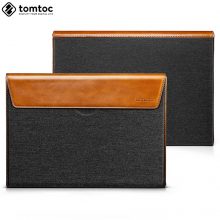 TÚI CHỐNG SỐC TOMTOC PREMIUM LEATHER 15 INCH GRAY H15-E02Y