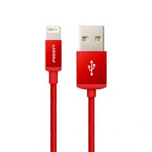 CÁP USB-A TO LIGHTNING PISEN ANTI FRACTURE AL17-1800 (MÀU ĐỎ,1m8, 2.4A)