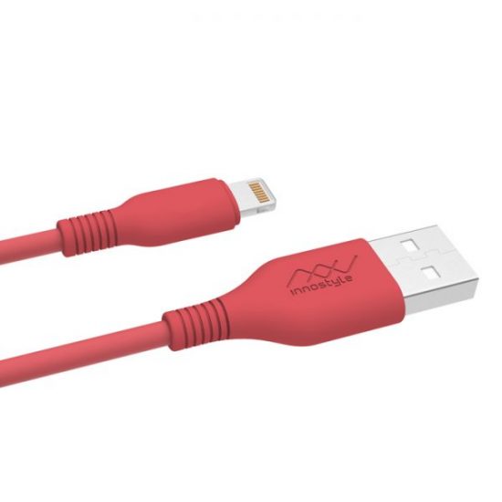 Cáp USB-A to Lightning Innostyle Jazzy 1.5m IAL150tOR(Cam,2.4A)