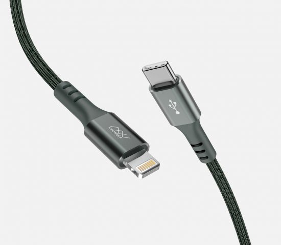 Cáp USB-C to Lightning Innostyle DuraFlex 1.5m Green ICL150MGR (3A 18W)