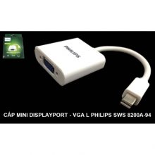 Đầu Chuyển Mini Displayport To Vga Philips SWS 8200A-94 12cm White