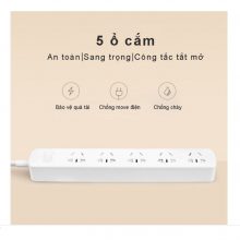 Ổ cắm điện Pisen 005EP/PSCXB-01A , 5 ổ cắm, công suất Max 2500W, cáp dài 1.8 mét