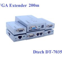 Hộp Nối Dài VGA (200M) + Audio To Lan Dtech DT7035