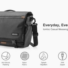 Túi chống sốc TOMTOC CROSS BODY MESSENGER 15 inch Black (A47-E01D)