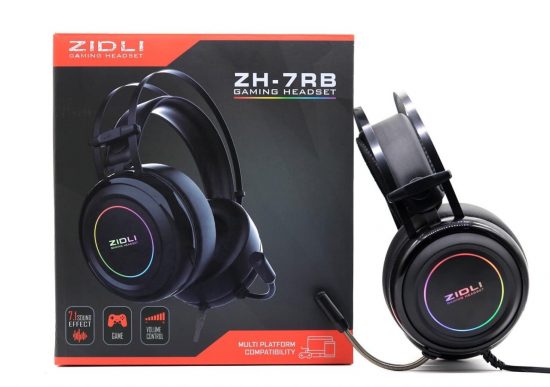 Tai nghe Gaming ZIDLI ZH-7RB Black (Sound 7.1, Led fix RGB)