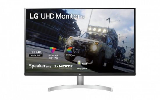 Màn hình 4K 31.5 inch LG 32UN500-W (tấm nền VA, độ phân giải UHD, 60Hz, HDR, có Loa 5W, HDMI, DisplayPort) Hàng chính hãng