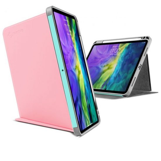 BAO DA TOMTOC TỪ TÍNH ĐA GÓC SMART-TRI HỖ TRỢ SẠC KHÔNG DÂY APPLE PENCIL FOR IPAD 10.9 INCH IPAD 10.9 màu Sakura