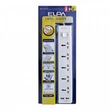 Ổ Cắm Điện ELPA ESU-VNC53, 5AC, 3 chấu, 3M, 1 công tắc, 2xUSB2.1A, 2500W