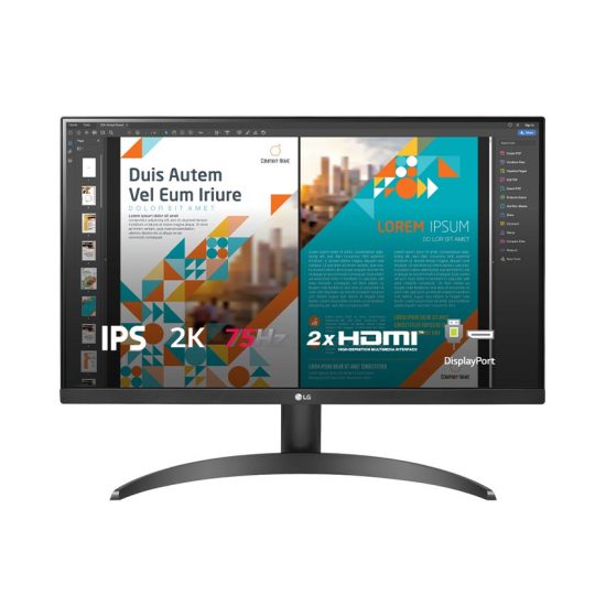 Màn hình 2K 23.8 inch  LG 24QP500-B (tấm nền IPS, độ phân giải QHD, 75HZ, 5MS, 2xHDMI+DP) Hàng chính hãng