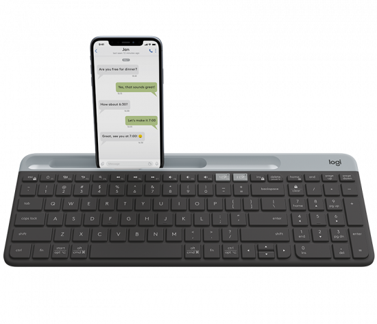 Bàn Phím không dây Bluetooth Logitech K580 Slim màu đen