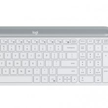 Bộ combo bàn phím chuột không dây Logitech MK470 slim màu trắng, kết nối wireless 2.4G