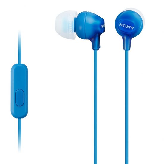 Tai nghe nhét tai SONY MDR-EX15APLIZE (Jack 3.5, Màu Xanh Dương, Có Dây, Có Mic, Cable 1.2M)