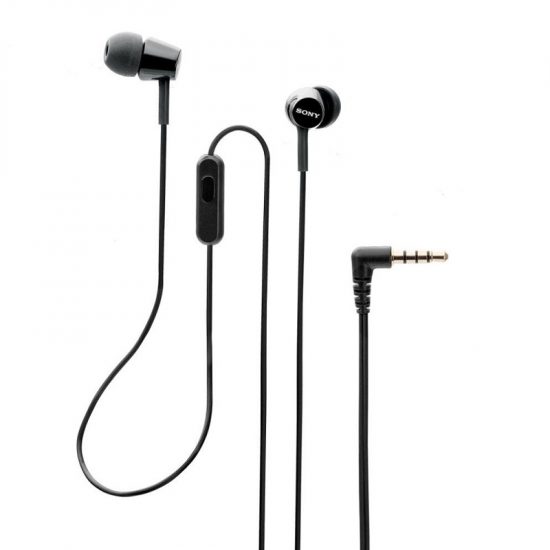 Tai nghe nhét tai Sony MDR-EX155AP (Jack 3.5, Màu Đen, Có Dây, Có Mic, Cable 1.2M)