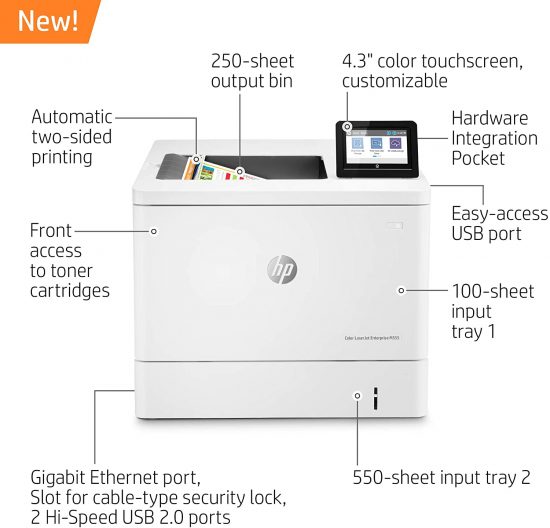 Máy in laser màu đơn năng A4 HP COLOR LASERJET ENTERPRISE M555DN (7ZU78A)