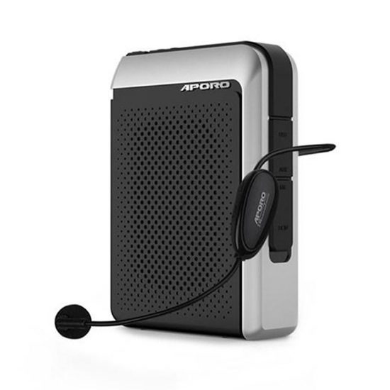 Máy trợ giảng không dây APORO T18, 2.4G, Màu đen, Công suất loa 30W, Hàng chính hãng