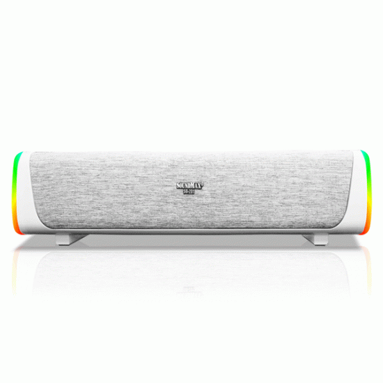 Loa thanh Soundbar 2.0 SOUNDMAX SB-201, màu trắng, gồm 1 loa thanh, công suất 12W