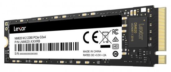 Ổ cứng SSD Lexar NM620 256GB M.2 2280 NVMe PCIe 3.0 x 4 (LNM620X256G-RNNNG)