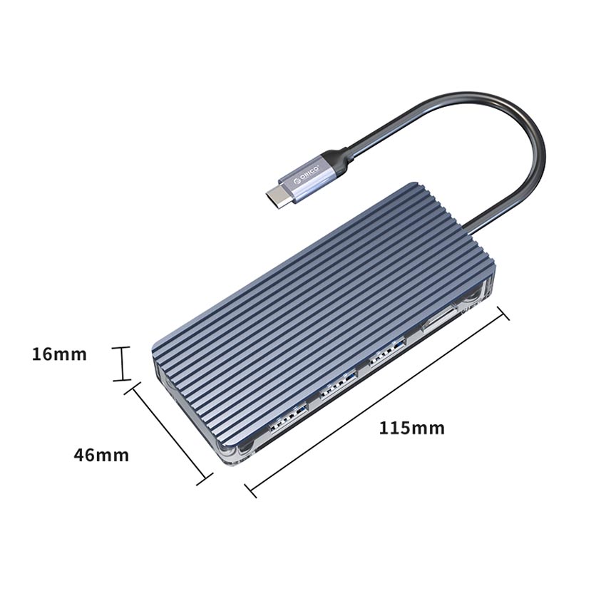 Đầu chuyển Orico USB Type C 6 trong 1 WB-6TS-GY