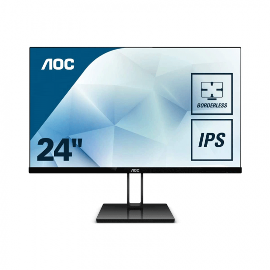 Màn Hình Siêu Mỏng AOC 23.8inch 24V2Q (Tấm nền IPS, Full HD, 75Hz, 5ms, FreeSync)