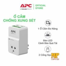 Ổ cắm điện chống xung sét APC by Schneider Electric PM1WU2-VN, chính hãng