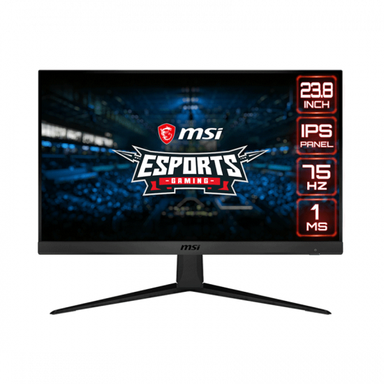 Màn hình Gaming MSI 23.8 inch G241V E2 (Full HD, Tấm Nền IPS, Tần Số Quét 75Hz/, DMI, DP, Audio, Freesync)