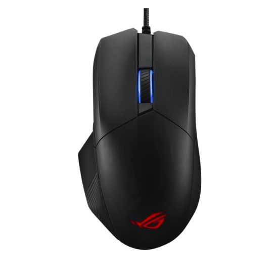 Chuột chơi game Asus ROG Chakram Core (USB, led RGB) màu đen