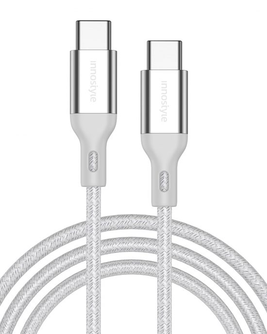 Cáp USB-C to USB-C INNOSTYLE POWERFLEX MFI ICC150AL MÀU BẠC (PD60W)