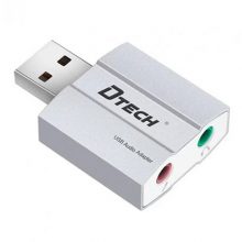 Đầu chuyển USB 2.0 To sound DTECH DT6006 (ra audio 3.5 + Micro )