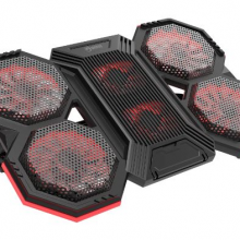 ĐẾ TẢN NHIỆT LAPTOP MARVO FN41 RED LED, 6 FAN