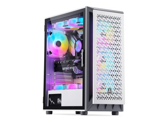 Vỏ Case SEGOTEP Gank 6 White (1 mặt kính cường lực, Chưa bao gồm Fan, Max 8 Fan)