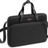 TÚI XÁCH TOMTOC PREMIUM THEHER SHOULDER BLACK (H22C1D1, MACBOOK 13INCH/14INCH)