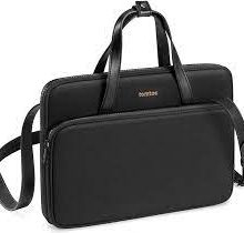 TÚI XÁCH TOMTOC PREMIUM THEHER SHOULDER BLACK (H22C1D1, MACBOOK 13INCH/14INCH)